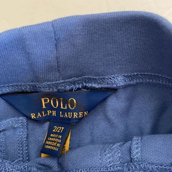 Polo children’s 2 pc periwinkle blue 100%cotton top & short drawstring pockets - Picture 7 of 9